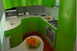 Väike köök kollast värvi