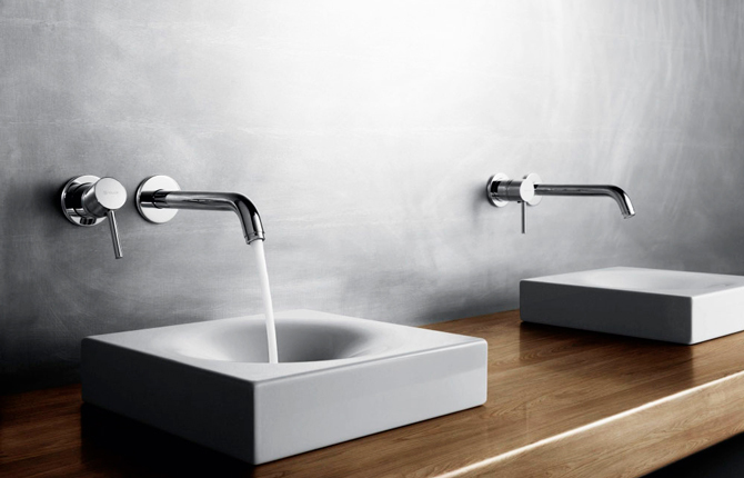 Mortise bathroom faucets