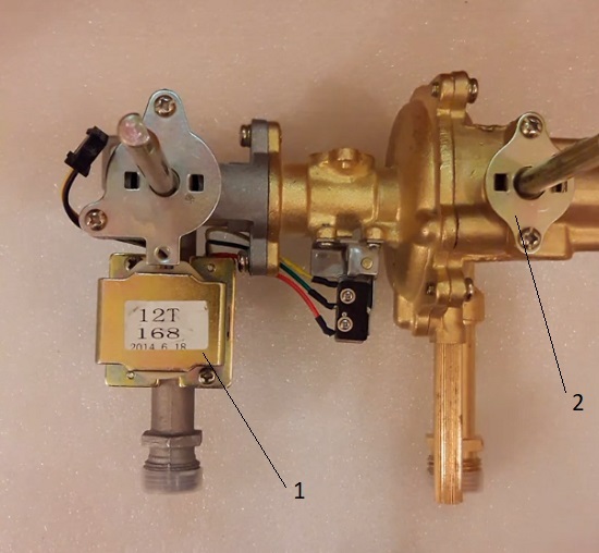 Gas column solenoid valve