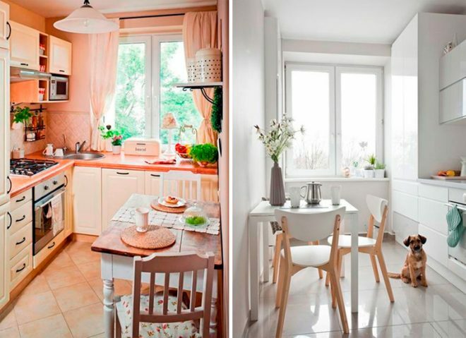 Kjøkkenbord og stoler for et lite kjøkken: utvalgsregler