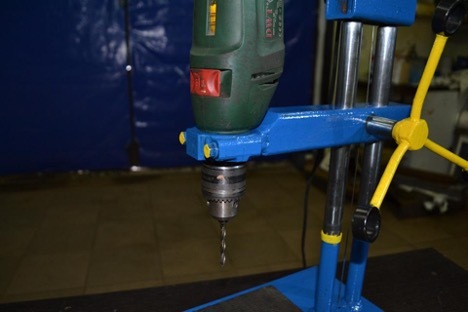 DIY drilling machine from a drill