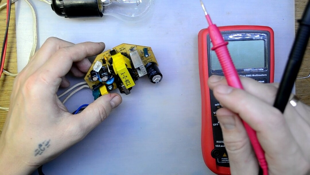 Checking the board with a multimeter