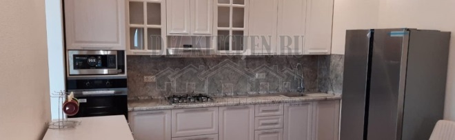 Gray marbled countertop