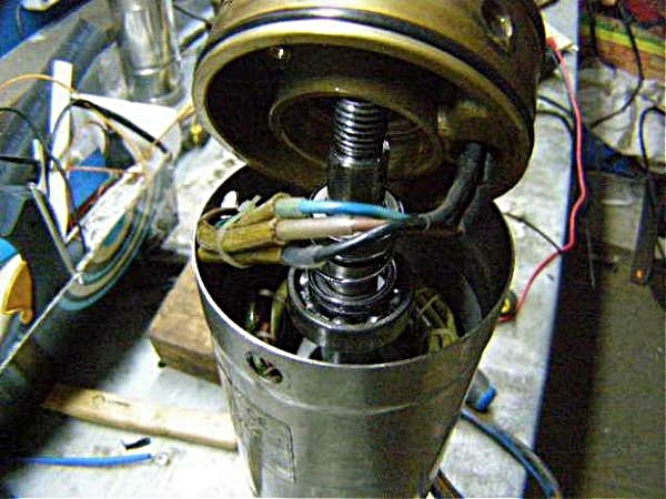 Pompa submersibilă demontată