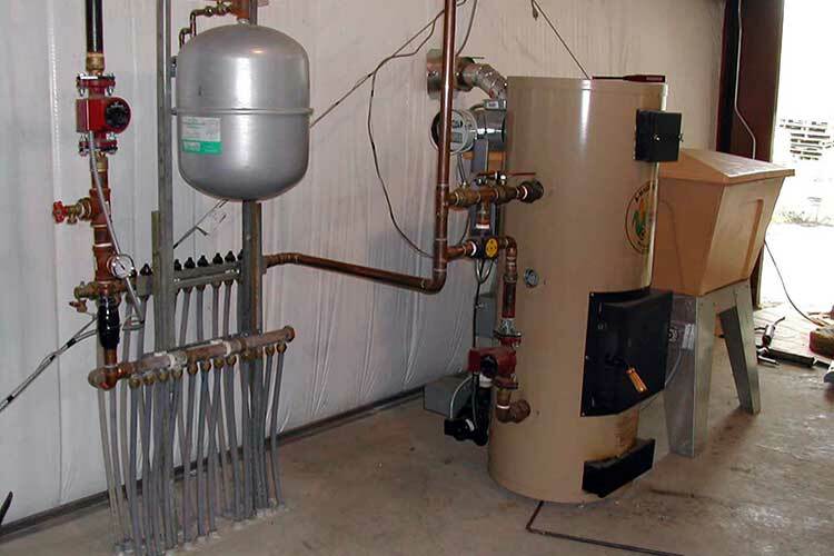 Automatic pellet boiler