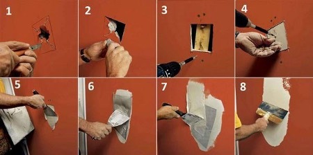Fix a hole in drywall