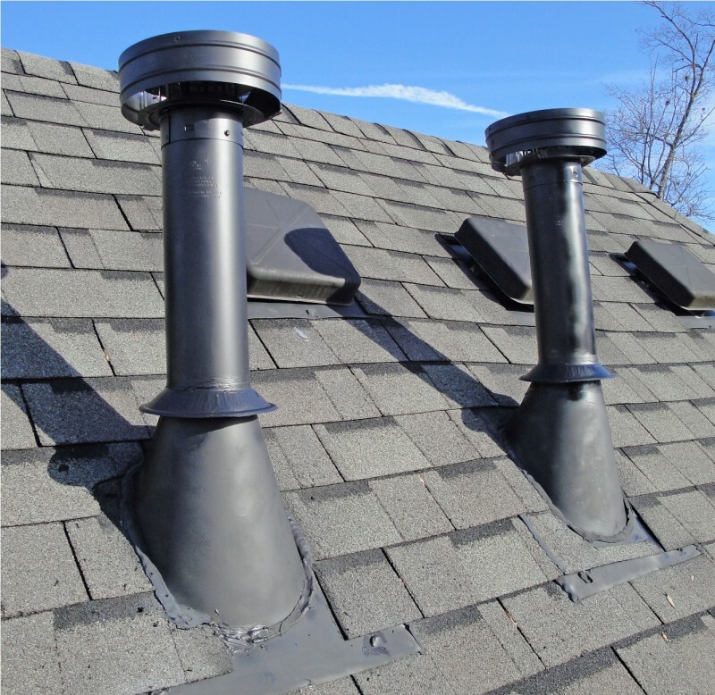 Montage ventilatiedoorvoer op een zacht dak