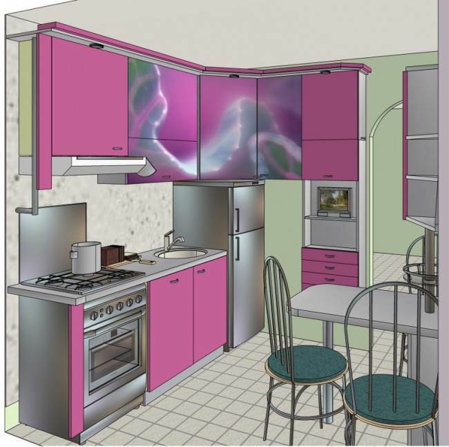 Bucătărie roz
