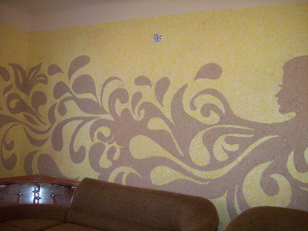 Liquid wallpaper for the kitchen