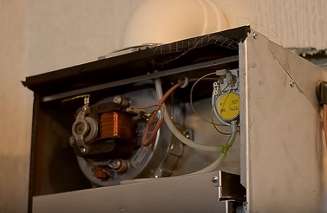 Ventilador da caldeira a gás e interruptor de pressão