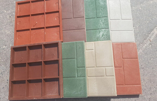 Plastic paving slabs: advantages, disadvantages, manufacturing stages, manufactured types, installation, laying methods