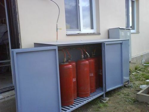 Heating with liquefied gas in cylinders