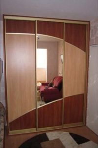How to attach a mirror to the cabinet door. 