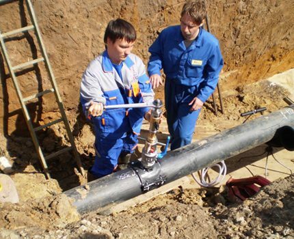 Checking the gas pipeline for tightness