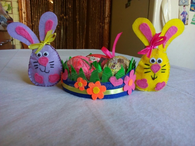 Easter basket made of felt