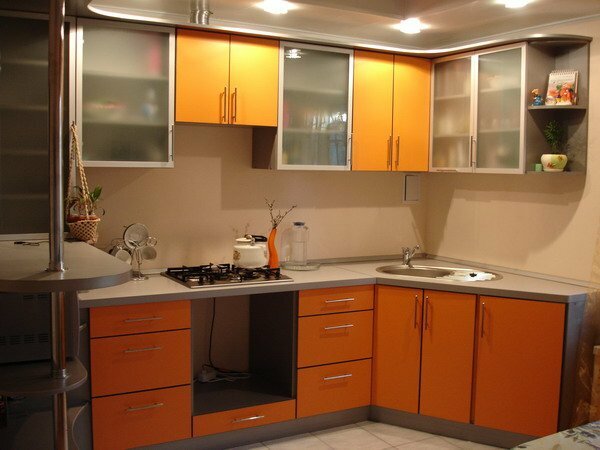 orange Küche