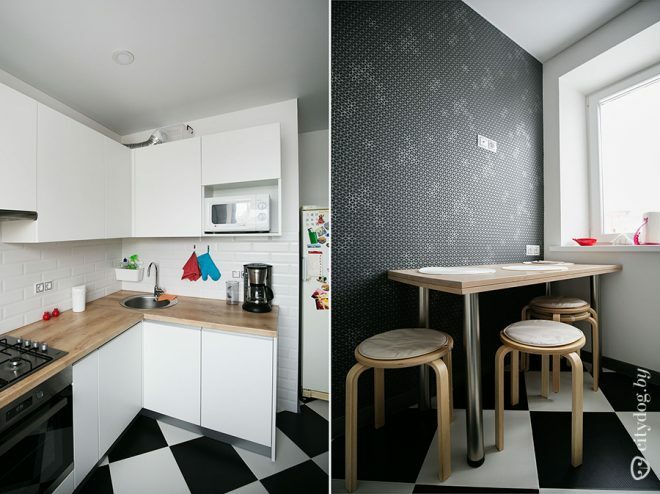 Design kuchyně 7 m2. m