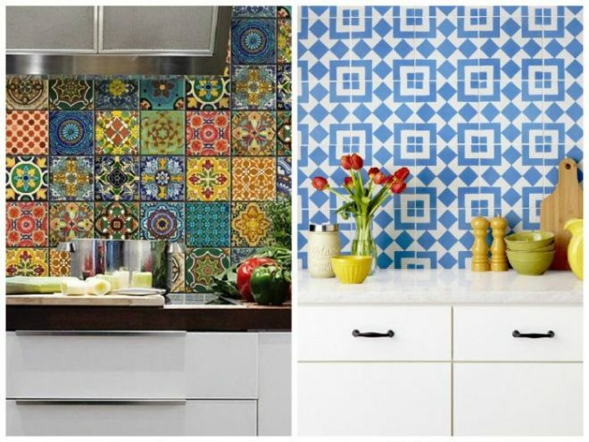 Colocación de azulejos en la cocina: delantal de bricolaje.
