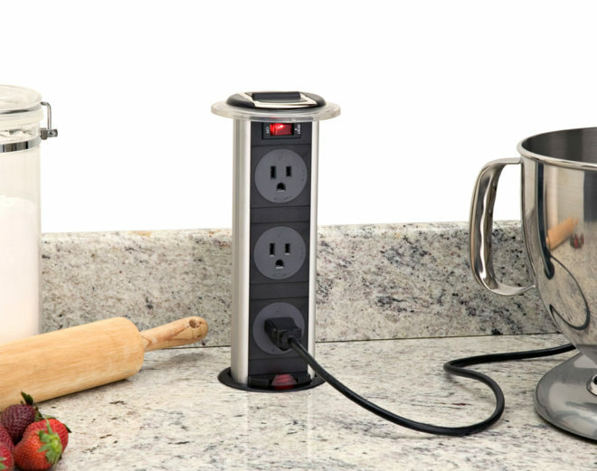 The location of the sockets in the kitchen