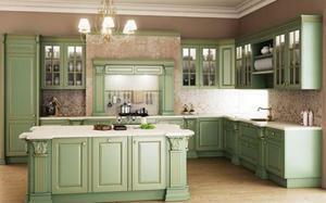 Fotos de interiores com cozinhas de pistache