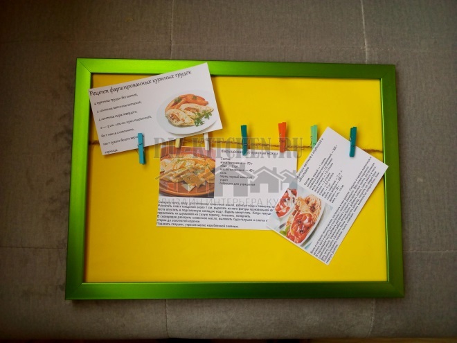 Tablet with recipes and notes