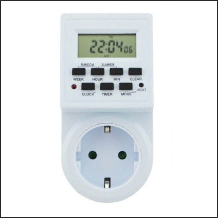 How to set up a socket with a timer yourself: a socket with an electronic timer.