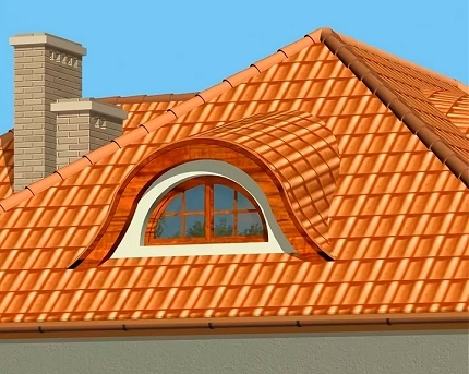 Valbová střecha vikýře