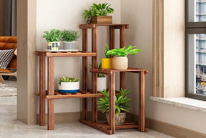 Do-it-yourself flower shelves: manufacturing instructions, options, floor, wall, corner, forged, photo