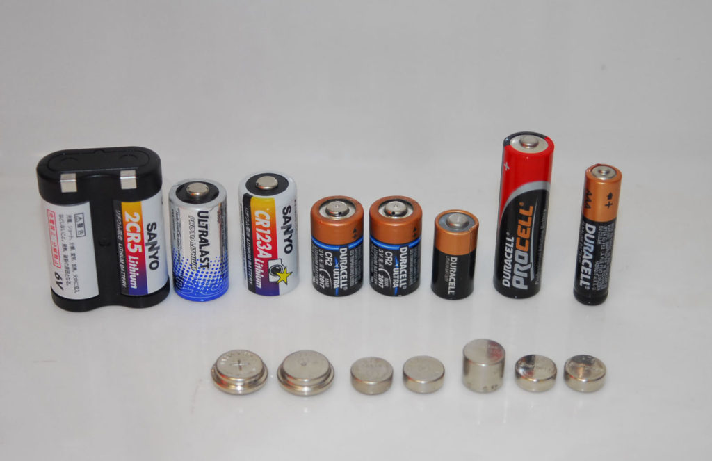 Types of batteries.