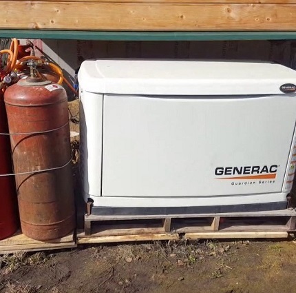 Generator gazu jest zainstalowany na zewnątrz