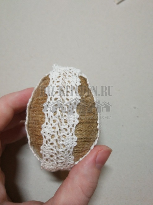 DIY veľkonočné vajíčko z jutového špagátu