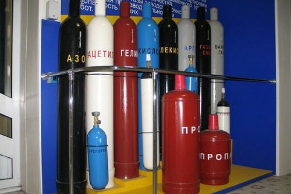 Conteneurs colorés pour le gaz