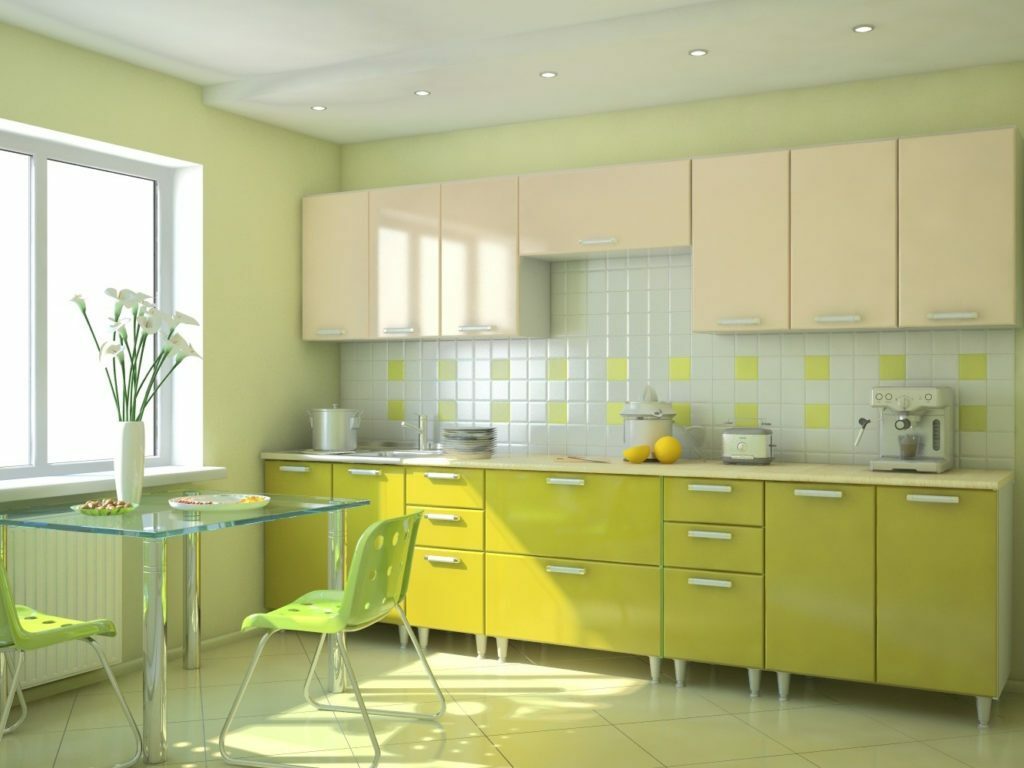 Zelená kuchyně v interiéru: fotografie, tipy na design