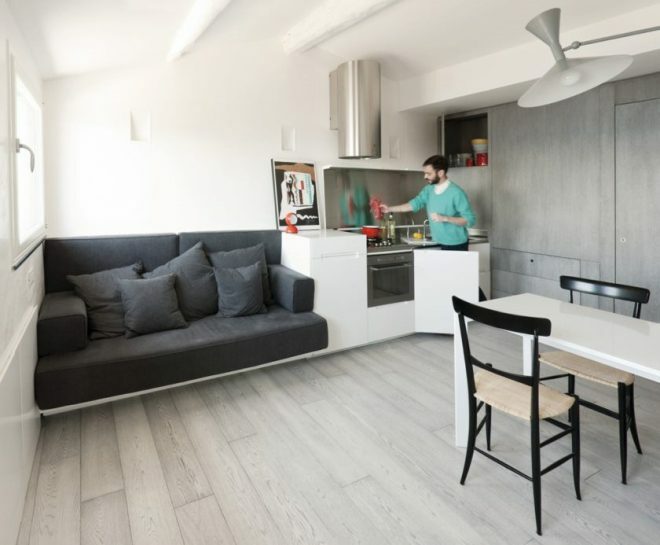 Sofa in der Küche: Auswahlregeln, Designertipps, Foto