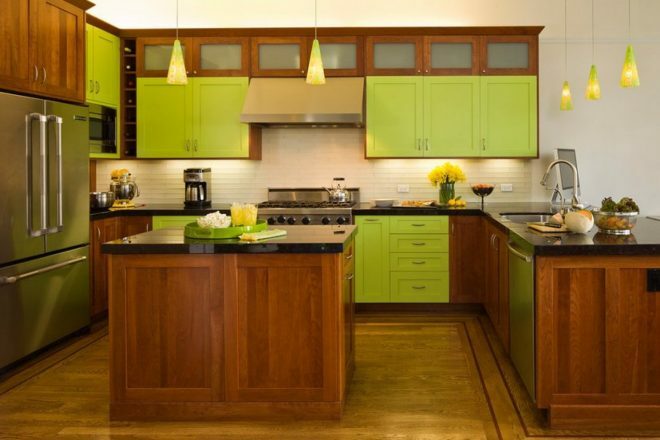 Classic lime color kitchen