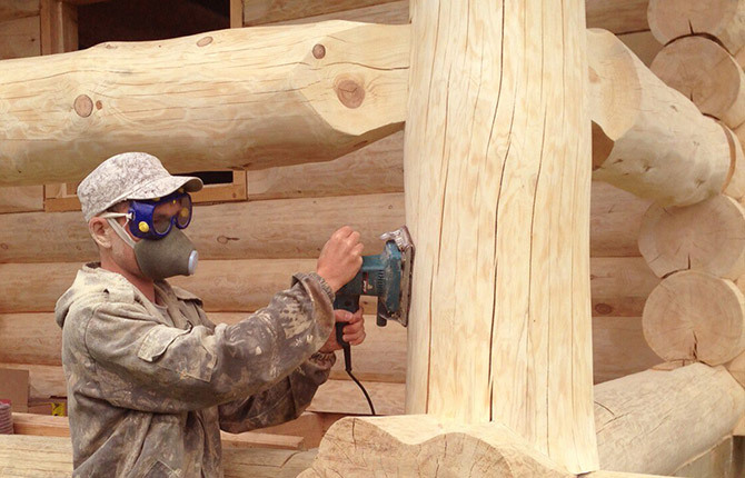 Do-it-yourself sanding of log logs: tools, technologies, instructions