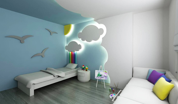 Plafond intéressant dans une chambre d'enfant: comment le décorer soi-même – Setafi