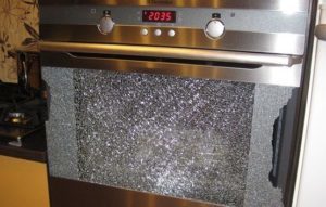 Sprukket glass ovn