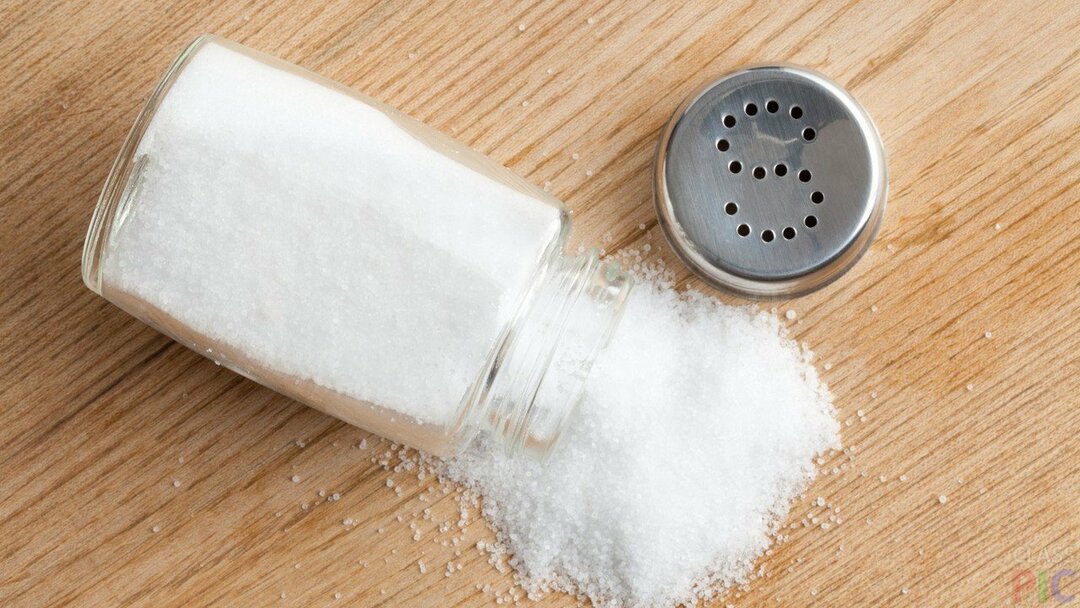 Salt on the table