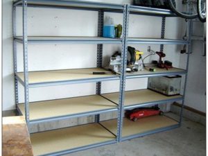 Installation of shelving in stock