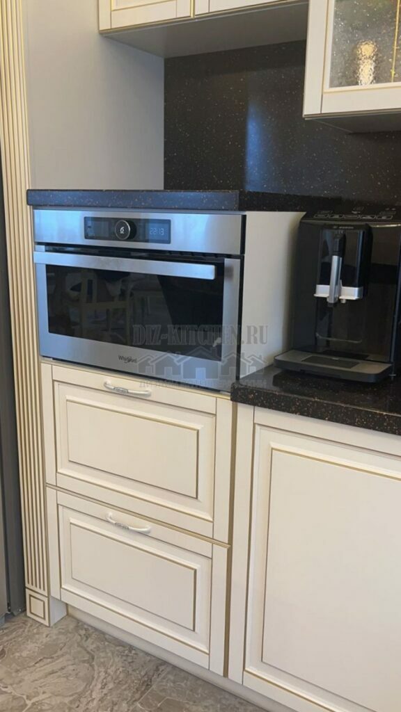 Microwave on countertop