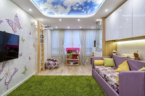 Ceiling in a children's room