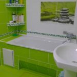 Banheiro verde - fresco e positivo