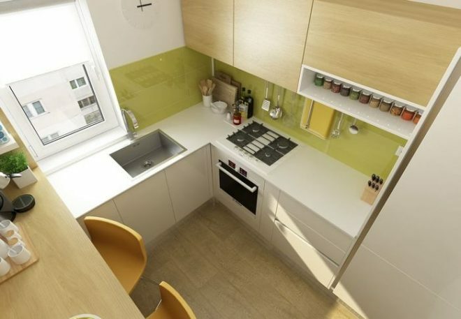 Kleine keukens 6 m² design foto