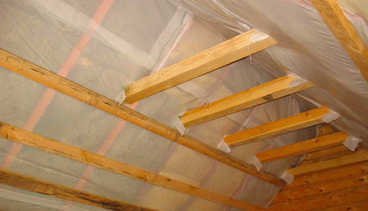 Attic ceiling insulation