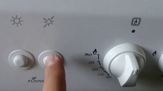 כפתור הצתה אוטומטית בתנור