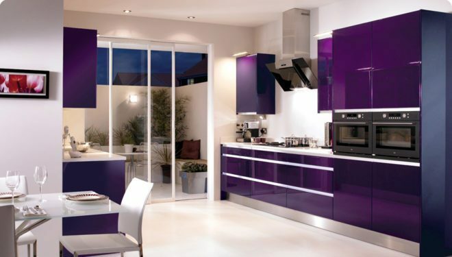 Eggplant color kitchens