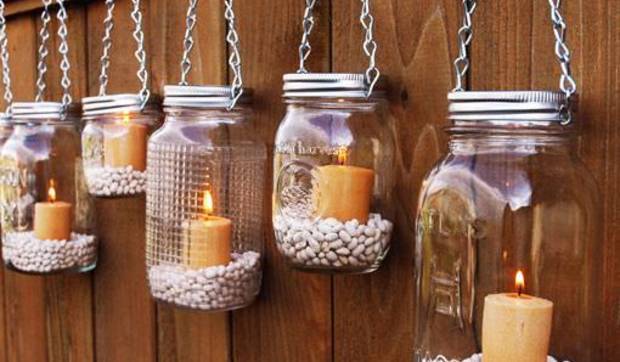 candles in a jar