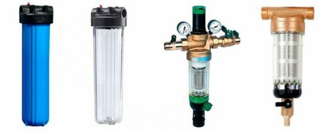 Pressure filters for water purification