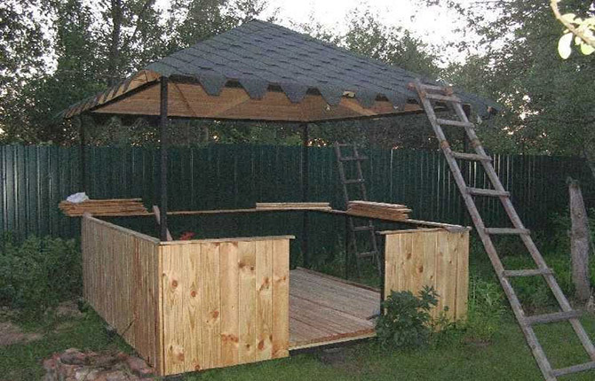 How to build a comfortable metal gazebo with your own hands: ideas, step by step instructions, photos